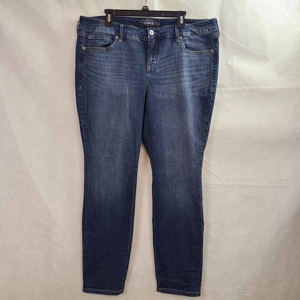 Torrid Premium Women's (20R/42 x 31) Blue Straight Leg Stretch Denim Jeans